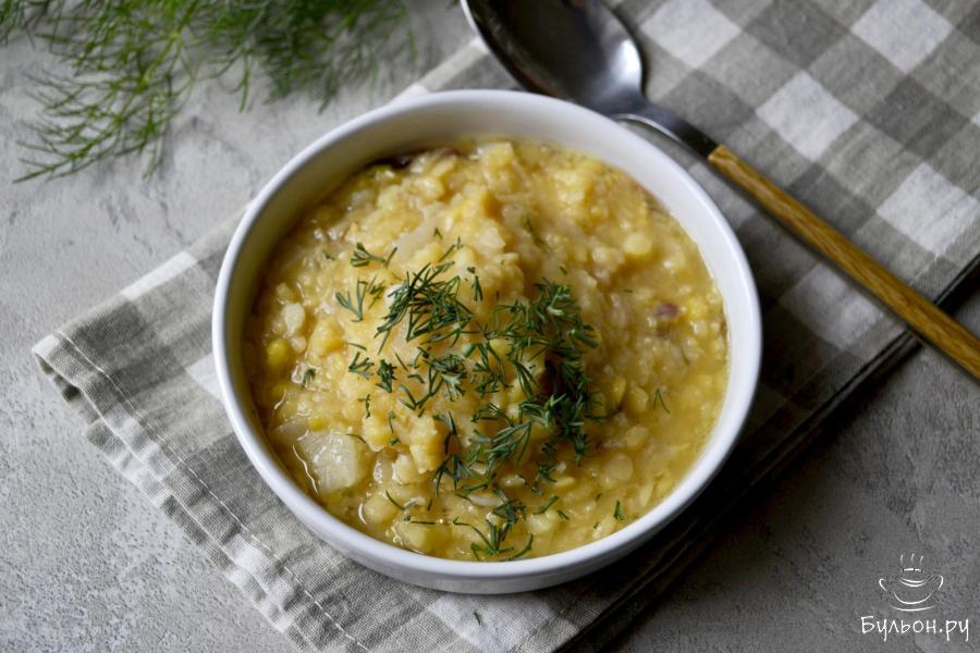 Гороховая каша с жареным луком