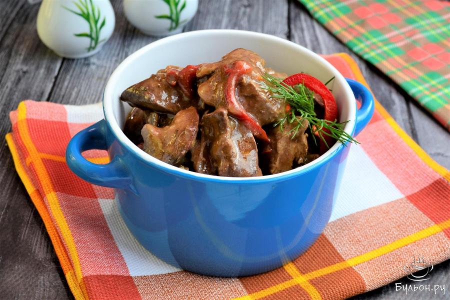 Куриная печень в микроволновке