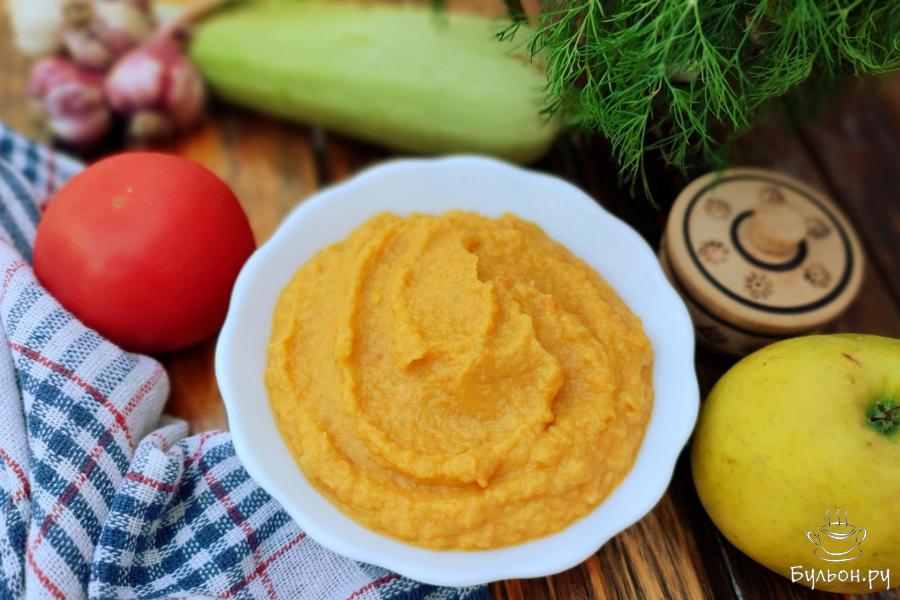 Кабачковая икра с яблоком