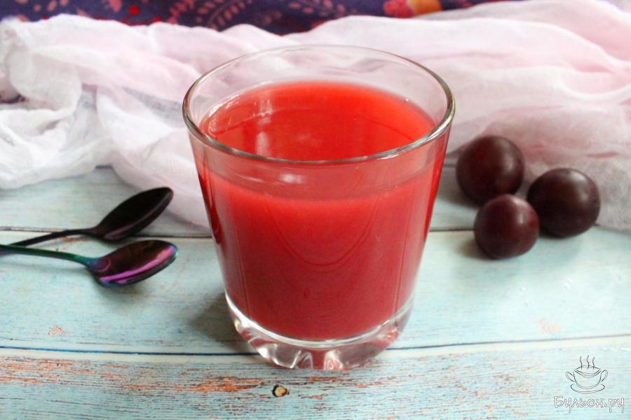 Сливовый кисель с яблоками