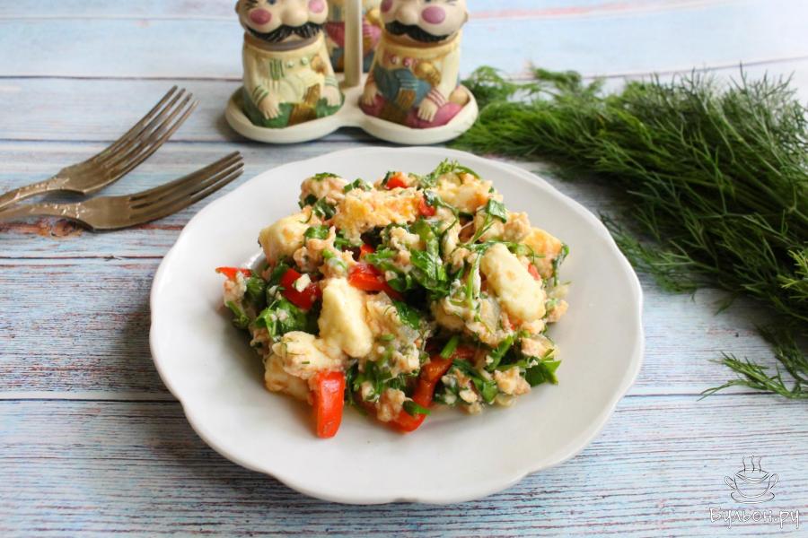 Болгарский омлет с брынзой и овощами Миш-маш