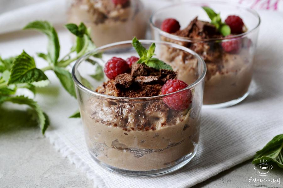 Шоколадный пудинг из манной крупы