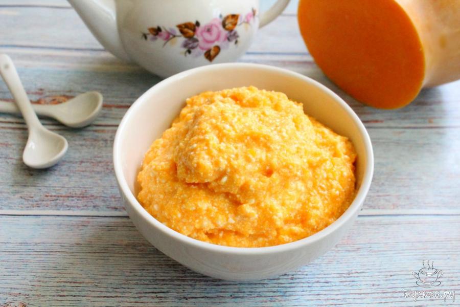 Тыквенное пюре с творогом