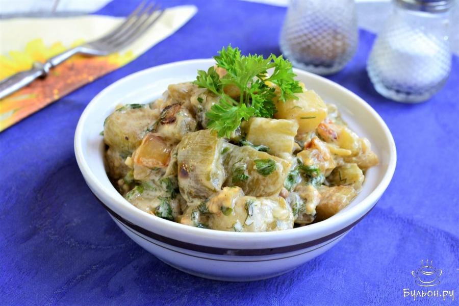 Баклажаны жареные на сковороде как грибы