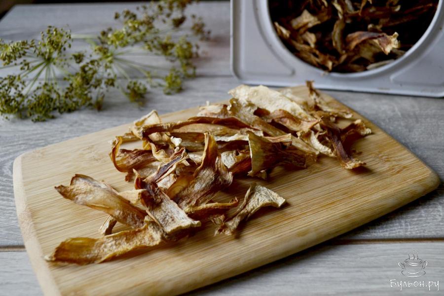 Заготовка сушеных белых грибов на зиму