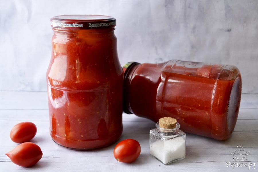 Помидоры в томатном соке на зиму
