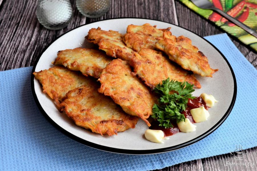 Картофельные драники с фаршем