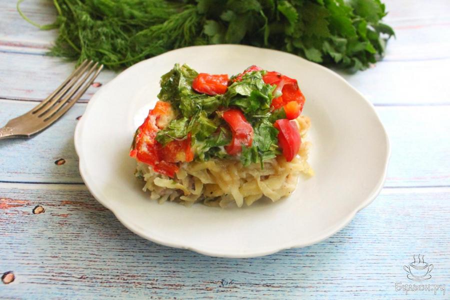 Быстрая картофельная запеканка с мясным фаршем