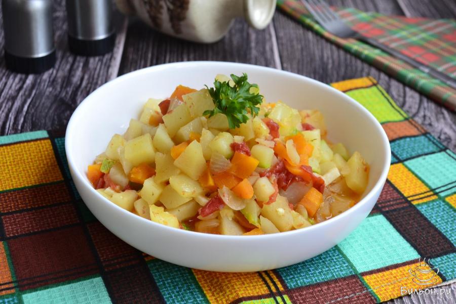 Овощное рагу в микроволновке