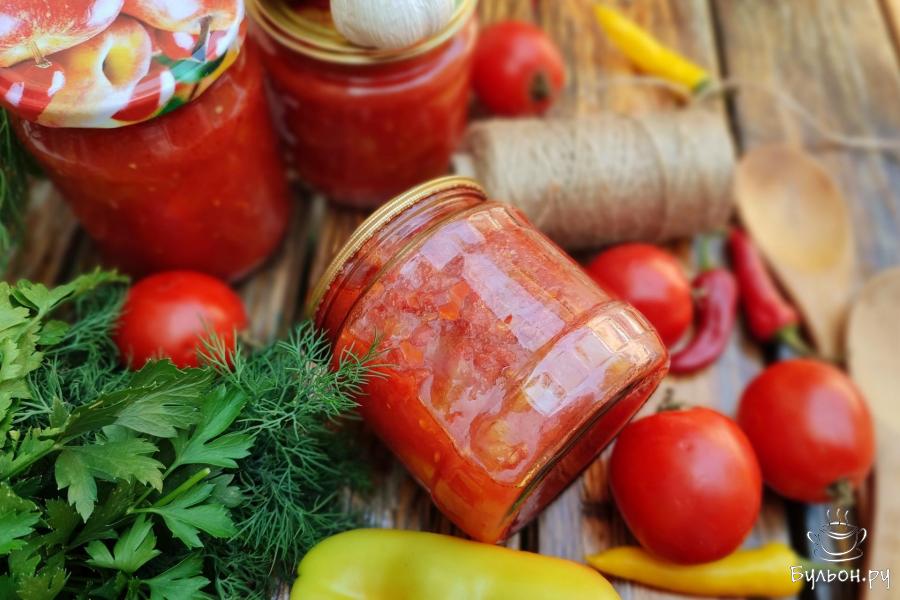 Лечо из сладкого перца и помидор на зиму