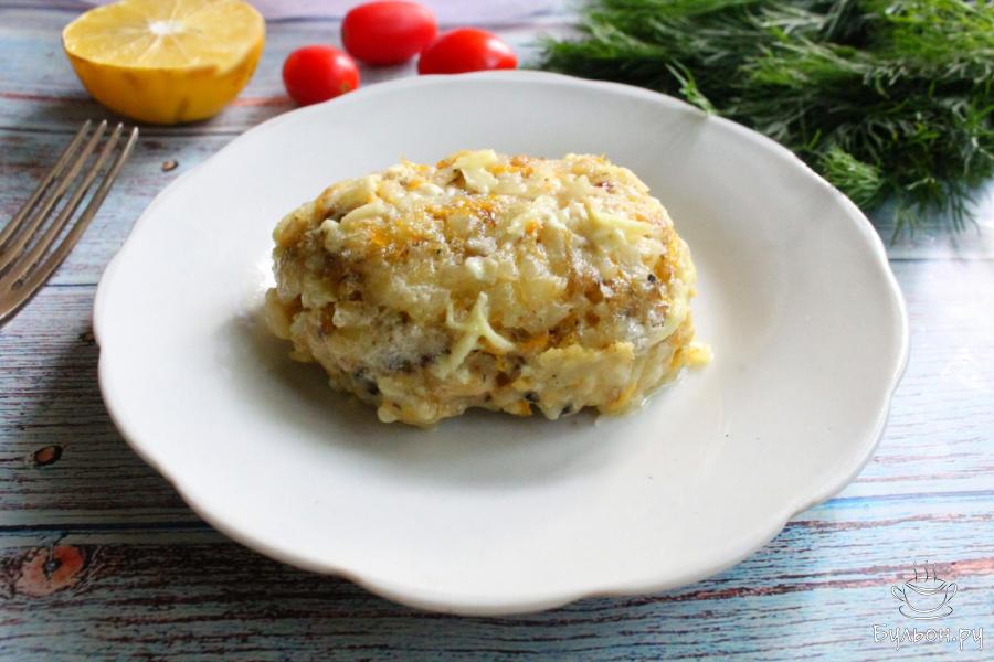 Рыбные тефтели из консервов и риса в духовке