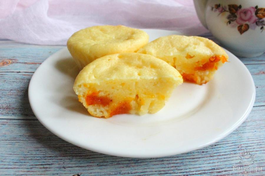 Творожные кексы с курагой