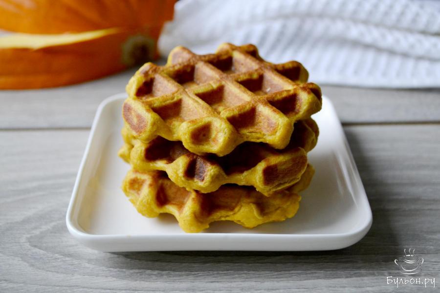 Вафли тыквенные в электровафельнице