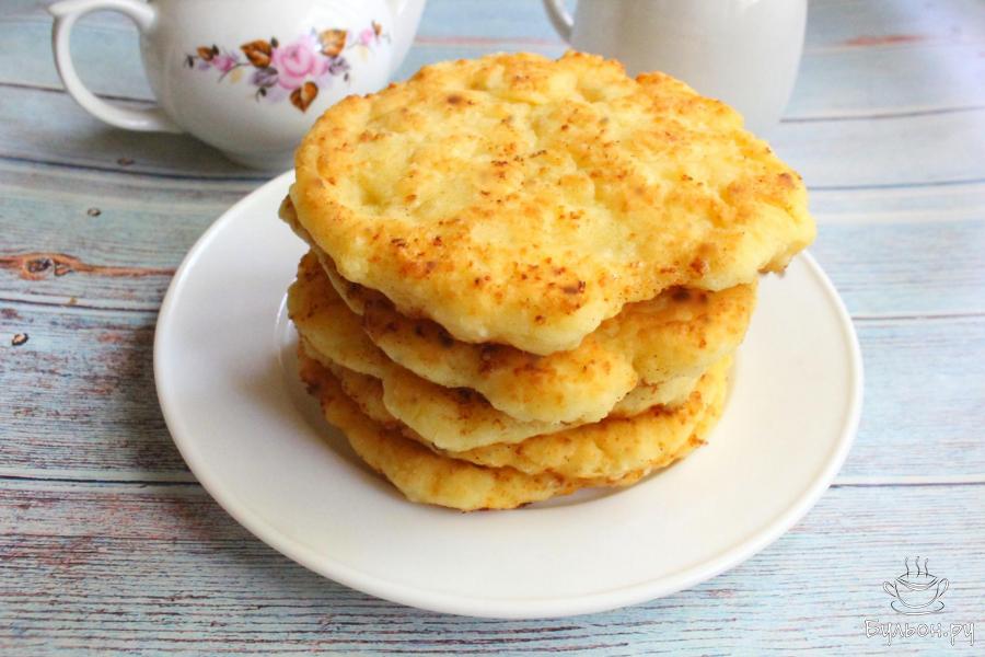 Бездрожжевые творожные лепешки на сковороде