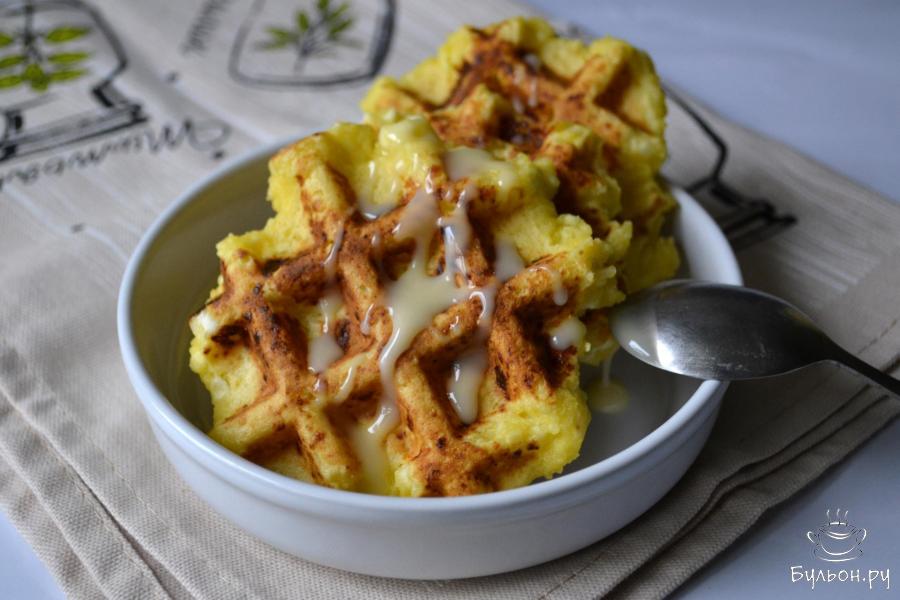 Сырники с рисовой и кукурузной мукой в электровафельнице