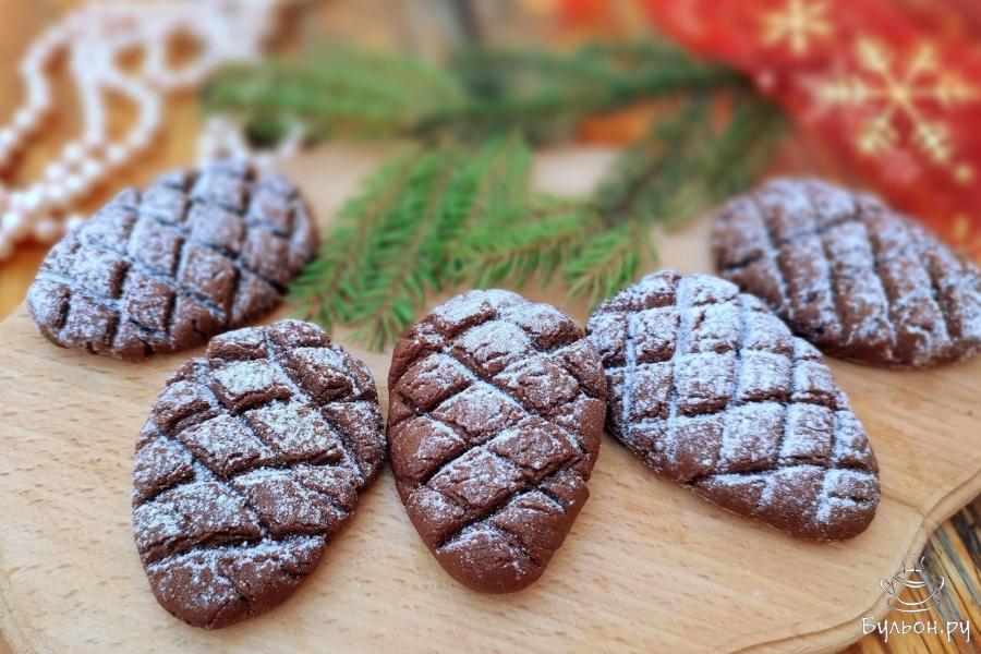 Шоколадное печенье Шишки