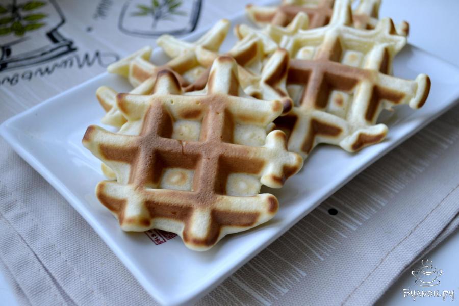 Вафли со сливочным маслом в электровафельнице