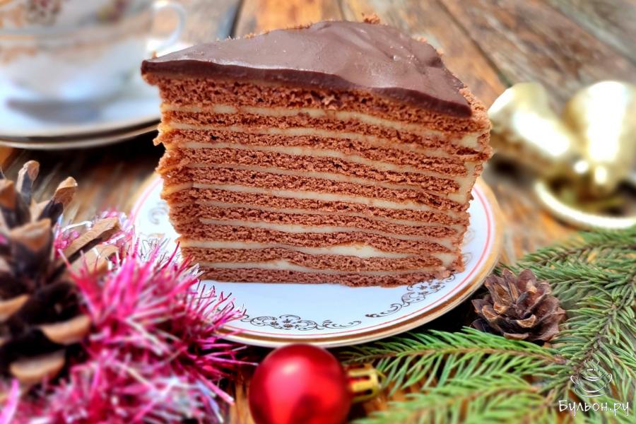 Торт Спартак с заварным кремом