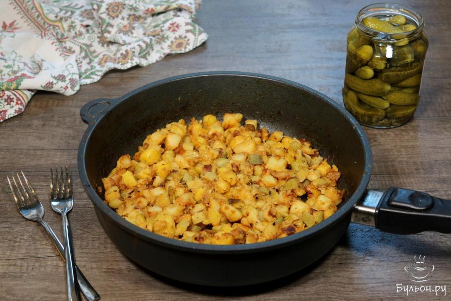 Тушеный картофель с кабачками