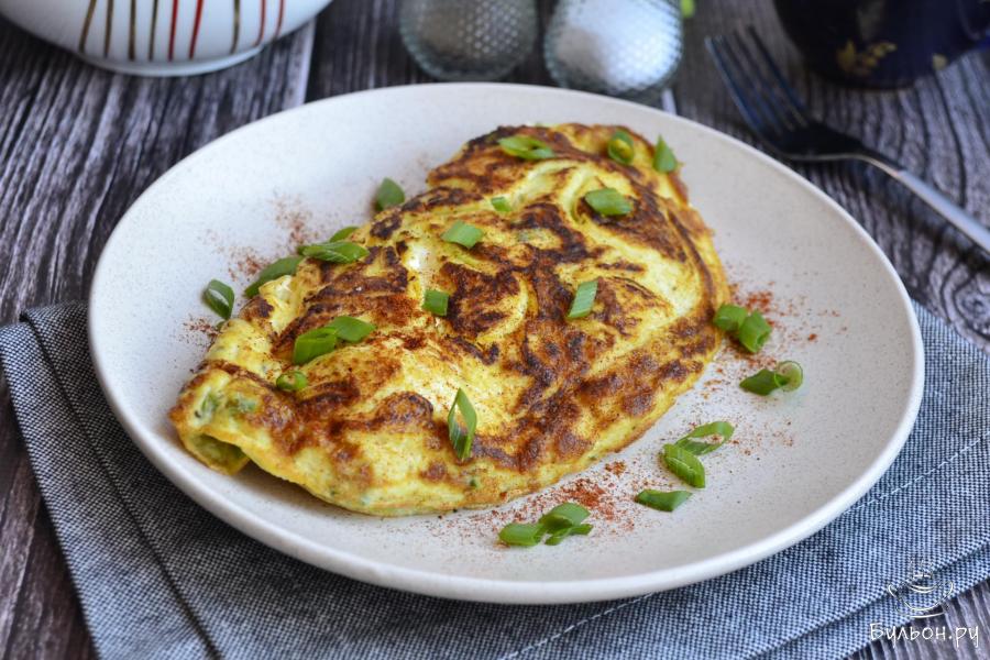 Омлет с плавленым сыром