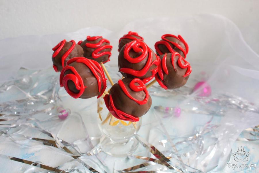 Шоколадный кейк-поп на Новый год