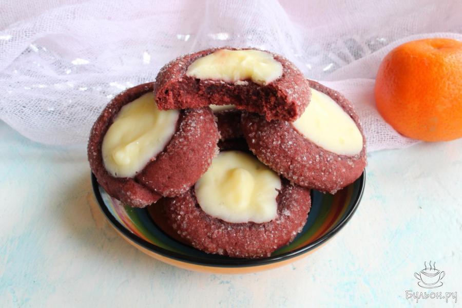 Печенье "Красный бархат" к новогоднему столу