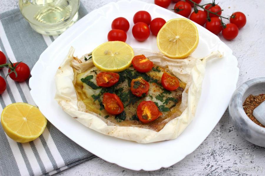 Тилапия запеченная в пергаменте