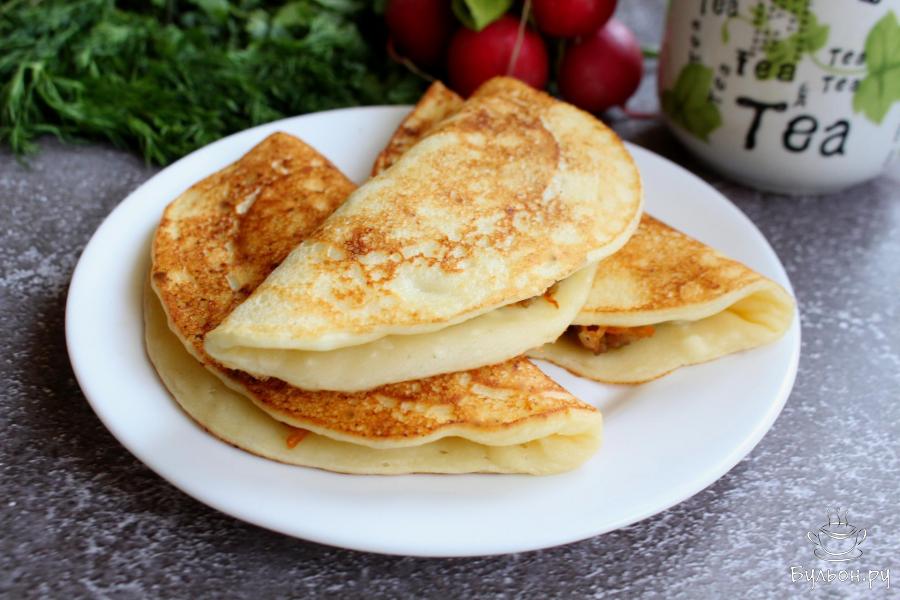Чебуреки с мясным фаршем из блинов