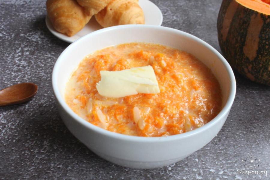 Тыквенная каша с рисом на молоке