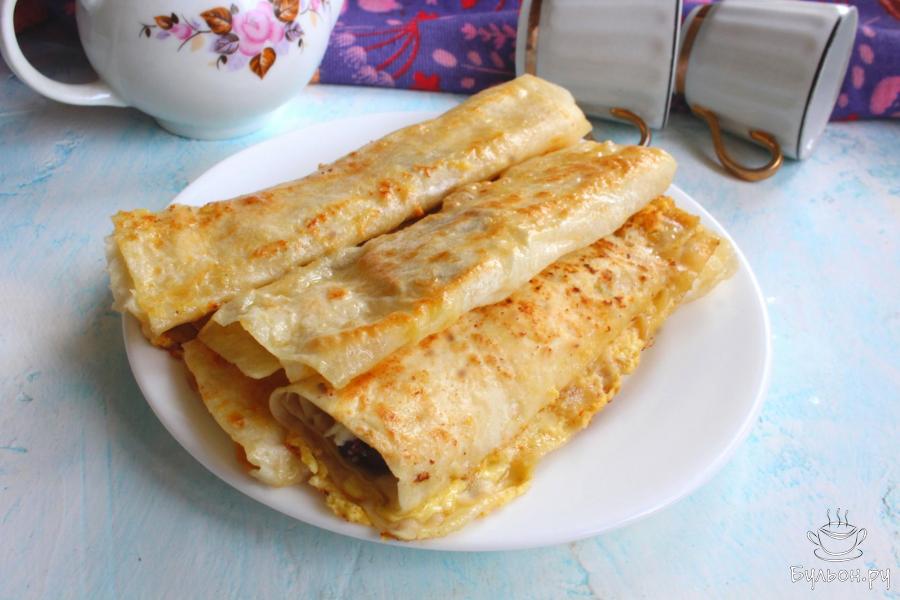 Трубочки из лаваша с творогом и вяленой клюквой