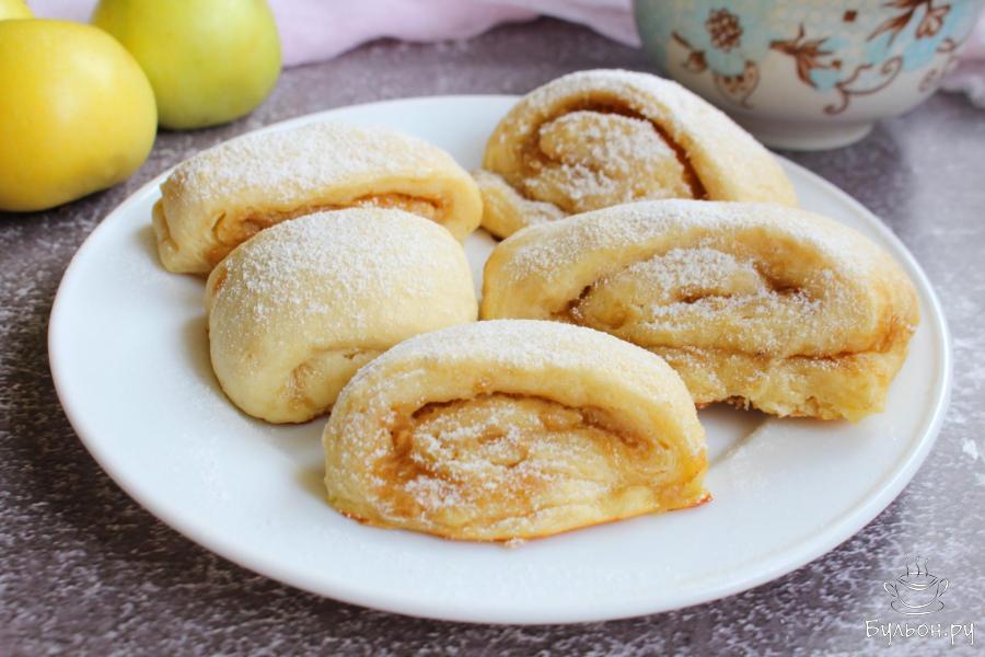 Печенье-рулетики с яблочной начинкой