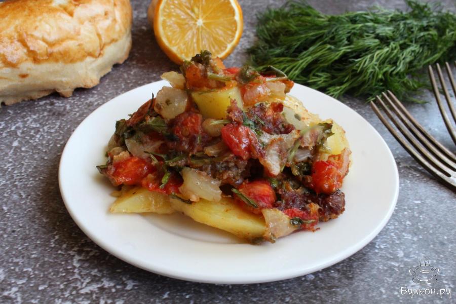 Тавая из мясного фарша и картофеля по-сирийски