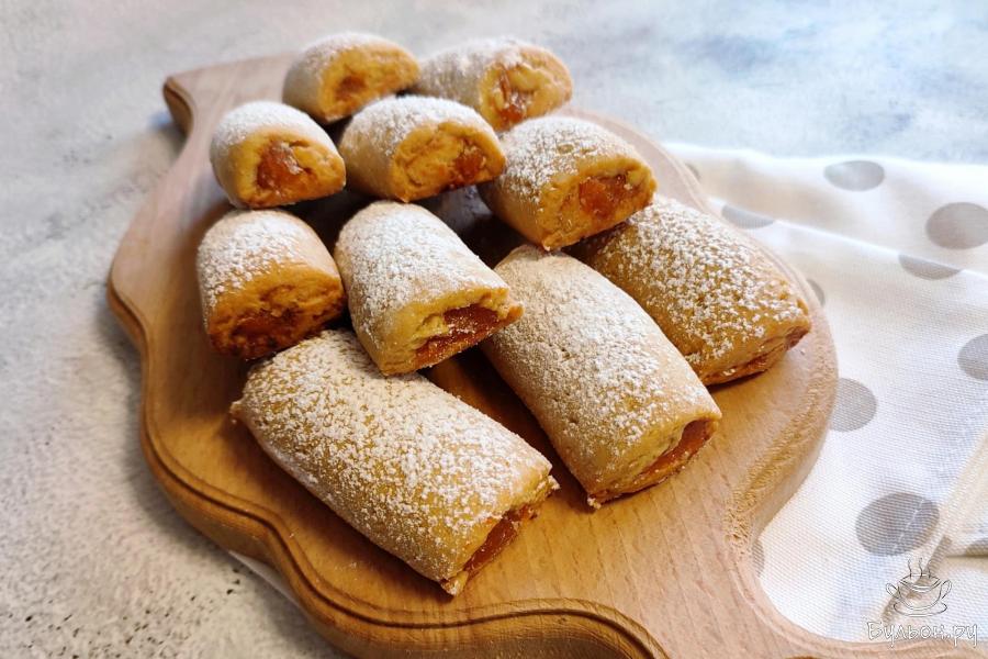 Песочные трубочки с повидлом