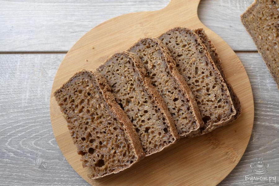 Бородинский хлеб из двух видов муки в хлебопечке