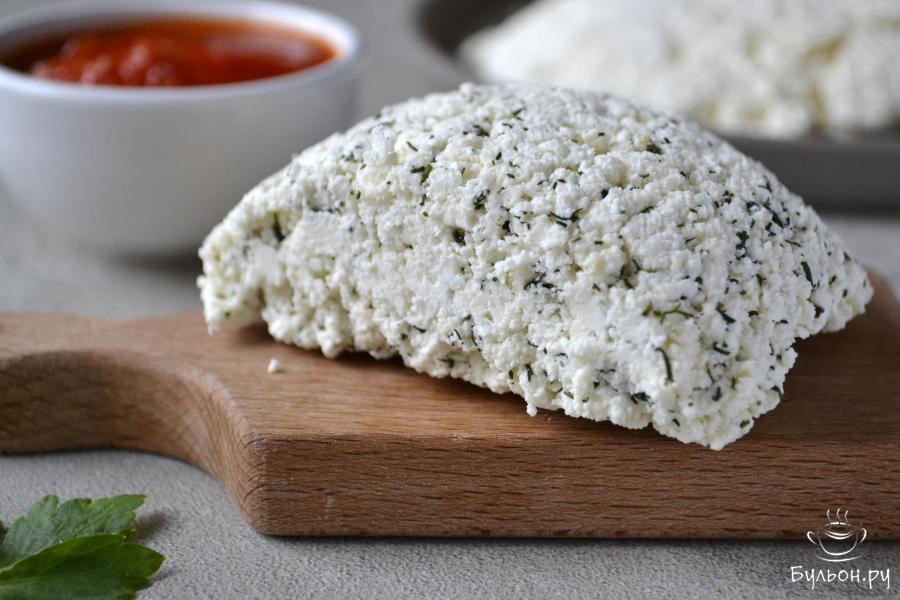 Адыгейский сыр с творогом из кислого молока
