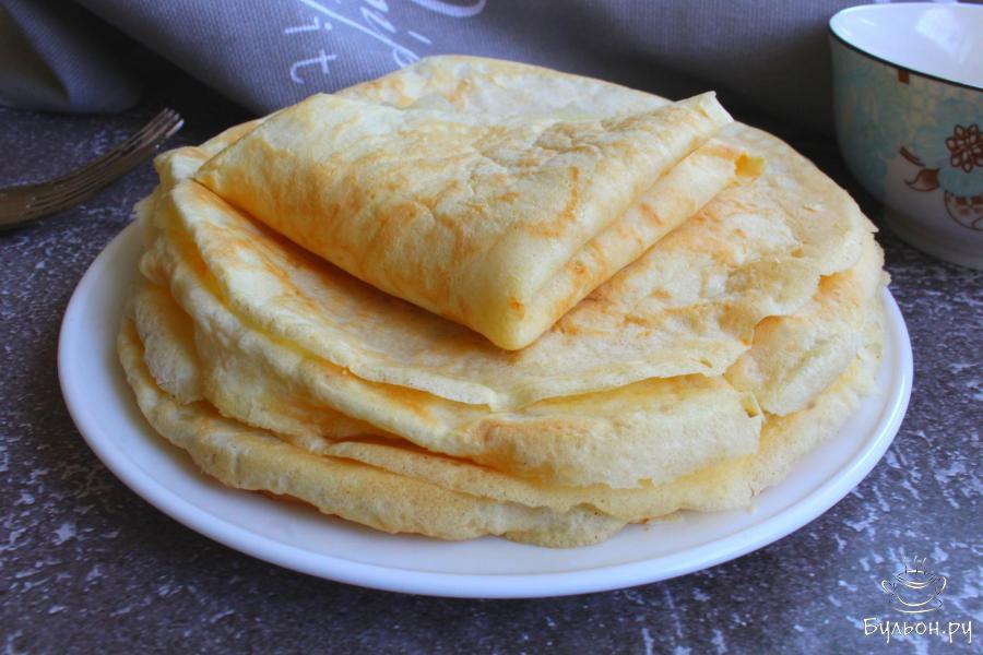 Сырные блинчики на молоке