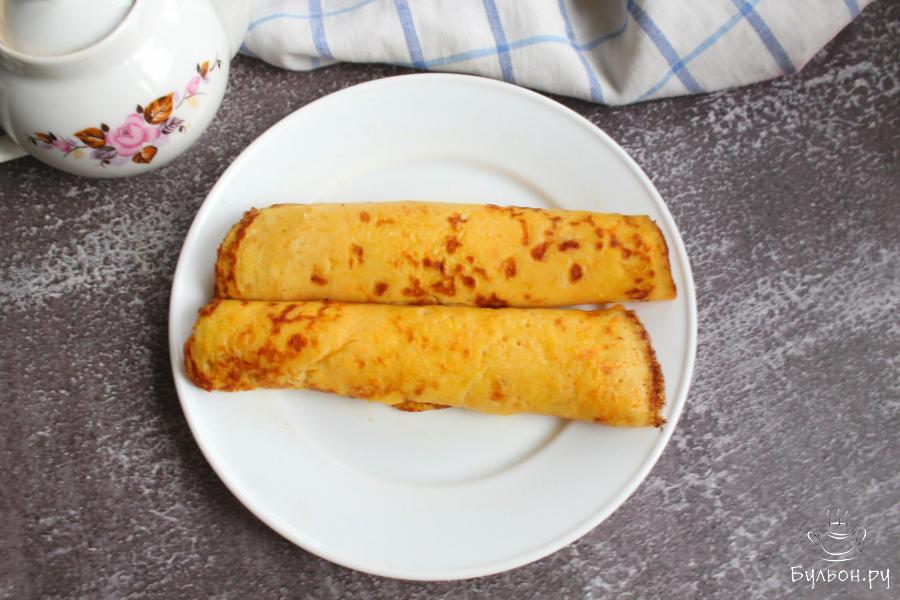 Тыквенные блины на молоке