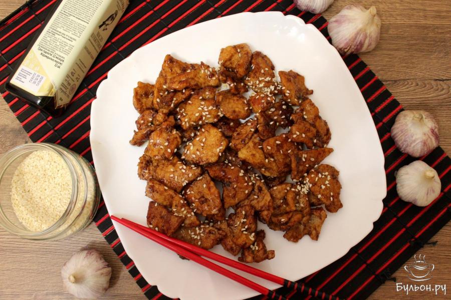 Ароматная свинина на кунжутном масле