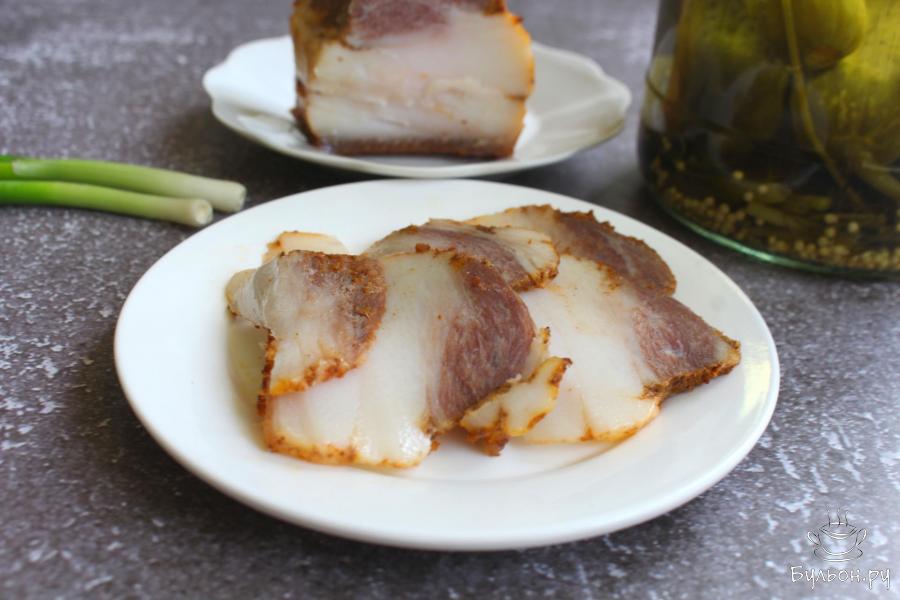 Вареное сало в пакете