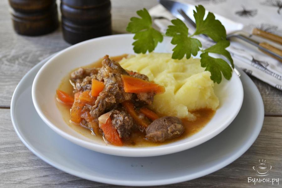 Поджарка из говядины с овощами