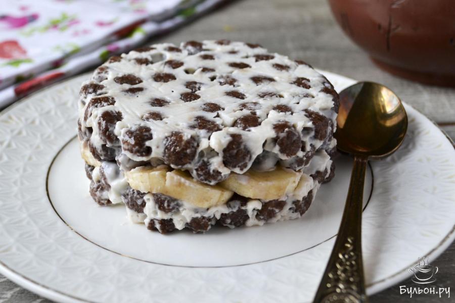 Пирожное без выпечки из сухих завтраков