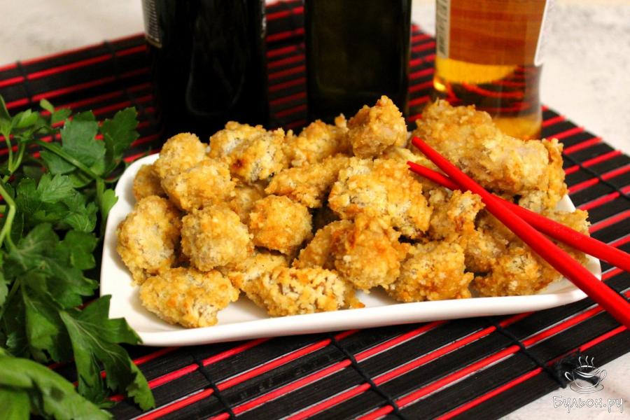 Запанированная медовая свинина кусочками