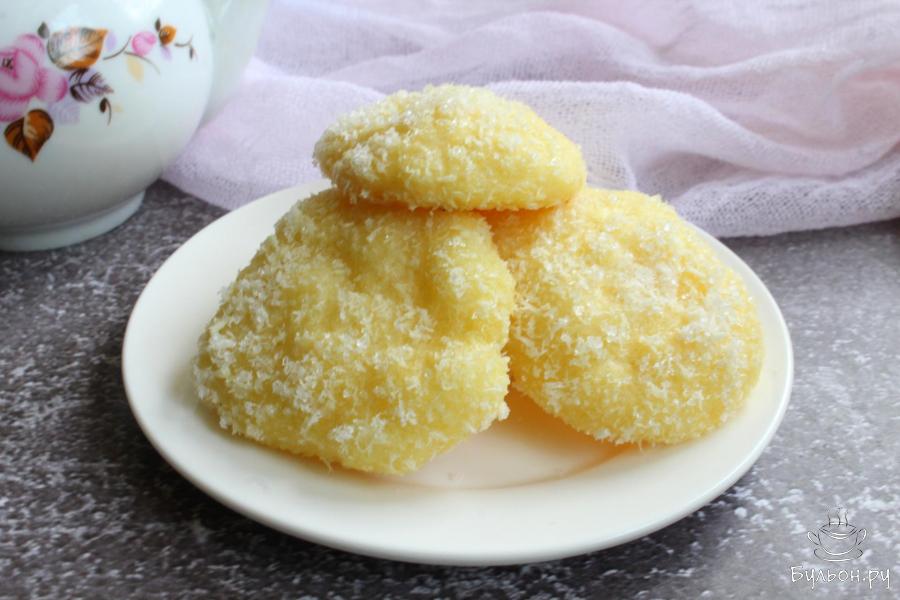 Творожное печенье в кокосово-сахарной обсыпке