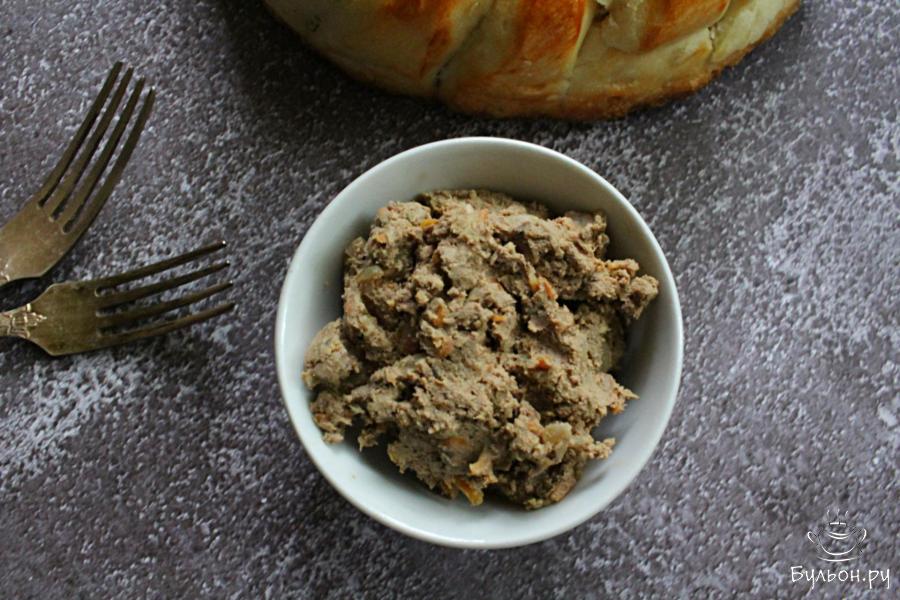 Паштет из вареной куриной печени