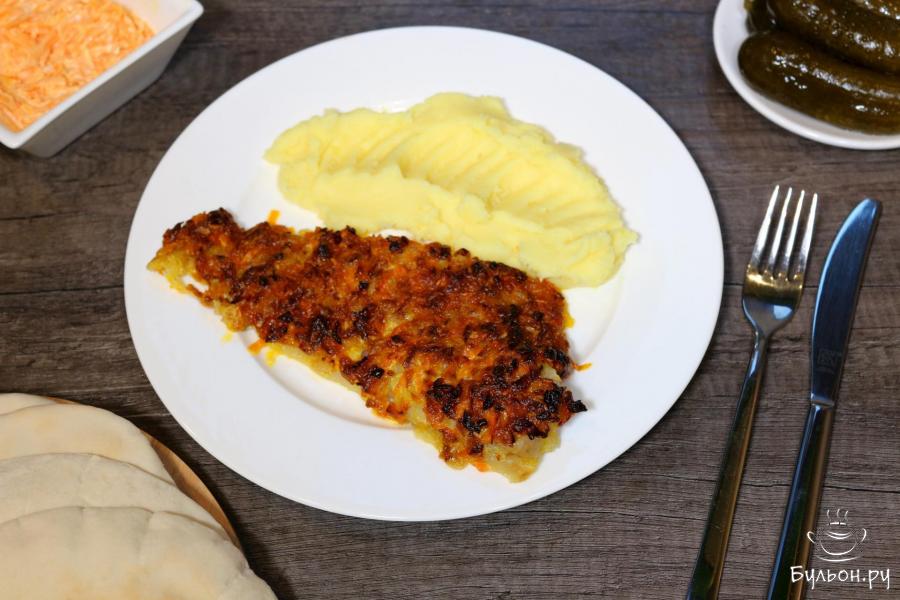Минтай под морковно-луковой шубкой