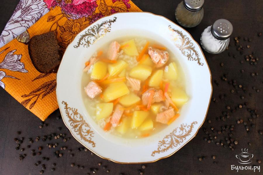 Уха с форелью в духовке