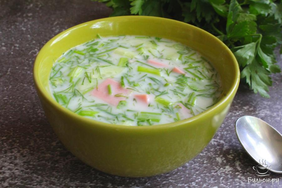 Окрошка на натуральном йогурте