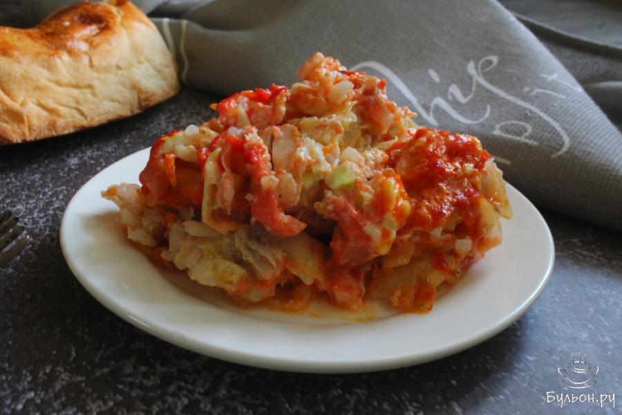 Запеканка из капусты с фаршем а-ля "Ленивые голубцы"