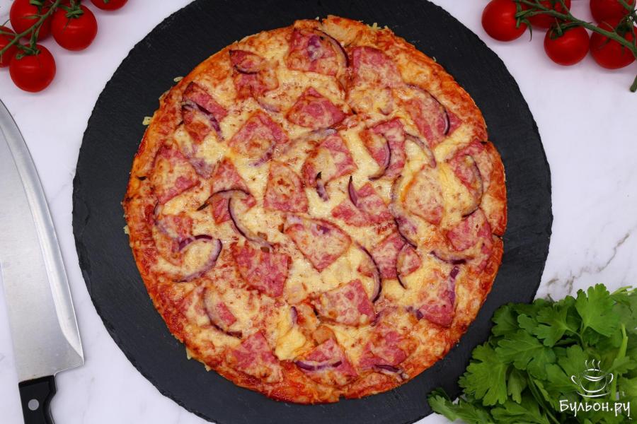 Пицца на тесте из рисовой муки