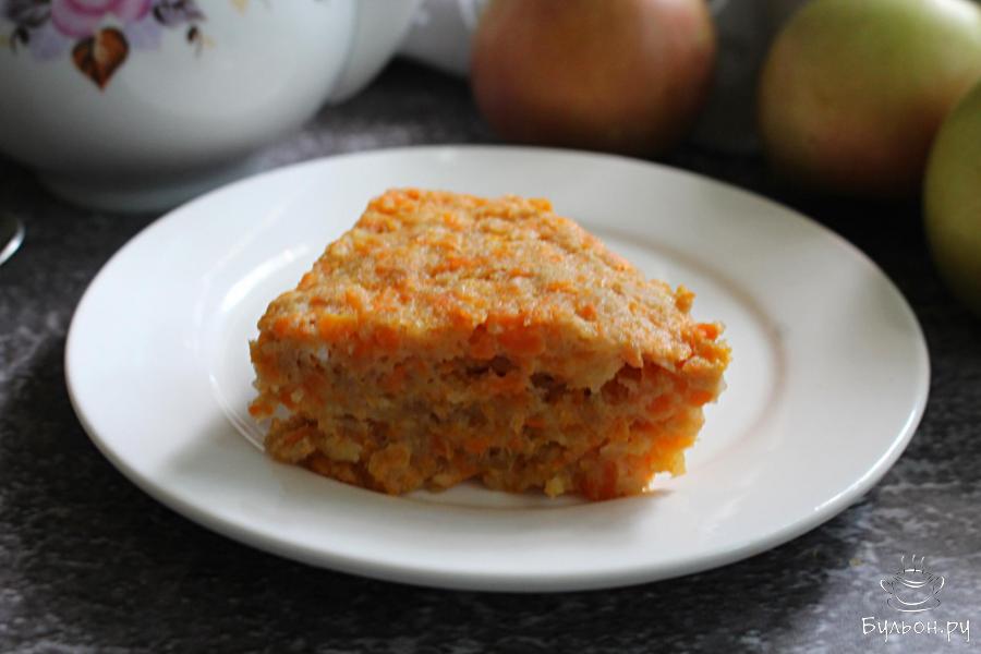 Яблочно-морковное суфле на пару